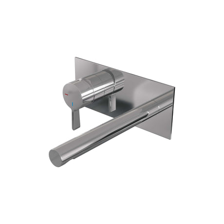 BRAUER Chrome Edition inbouw wastafelmengkraan met rechte uitloop en afdekplaat model E2 chroom