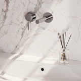 BRAUER Chrome Edition inbouw wastafelmengkraan met rechte uitloop en rozetten model A2 chroom