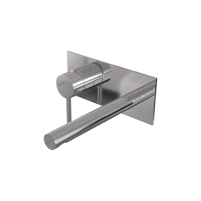 BRAUER Chrome Edition inbouw wastafelmengkraan met rechte uitloop en afdekplaat model A2 chroom