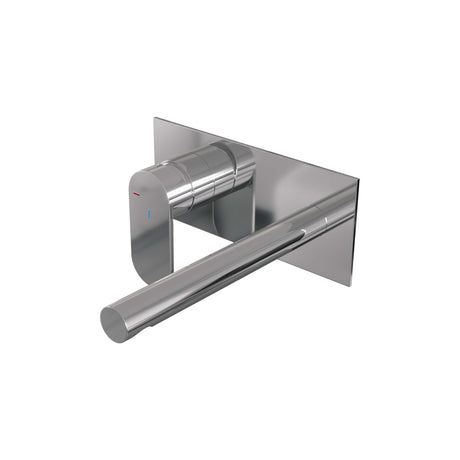 BRAUER Chrome Edition inbouw wastafelmengkraan met rechte uitloop en afdekplaat model C2 chroom