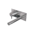 BRAUER Chrome Edition inbouw wastafelmengkraan met rechte uitloop en afdekplaat model B2 chroom