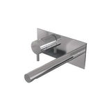 BRAUER Chrome Edition inbouw wastafelmengkraan met rechte uitloop en afdekplaat model B2 chroom