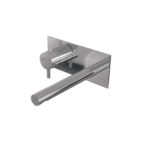 BRAUER Chrome Edition inbouw wastafelmengkraan met rechte uitloop en afdekplaat model B2 chroom