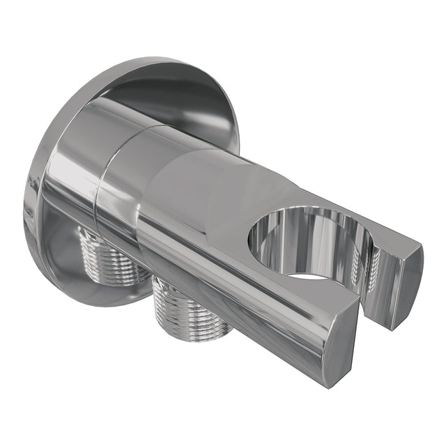 BRAUER Chrome Edition thermostatisch douchepaneel 2-weg omstelling calacatta gold SET 01 met 20 cm douchekop en gebogen muurarm en staaf handdouche en wandaansluitbocht en doucheslang chroom