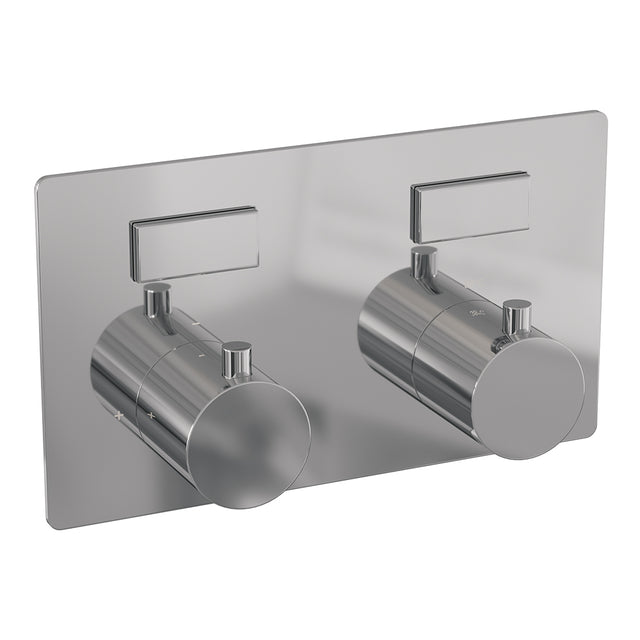 BRAUER Chrome Edition 2-weg inbouwthermostaat met drukknoppen met in- en afbouwdelen chroom