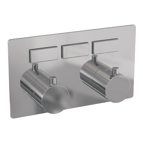 BRAUER Chrome Edition 3-weg inbouwthermostaat met drukknoppen met in- en afbouwdelen chroom