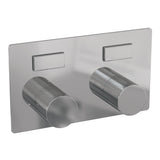BRAUER Chrome Carving 2-weg inbouwthermostaat met drukknoppen met in- en afbouwdelen chroom
