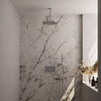 BRAUER Chrome Edition thermostatische inbouw regendouche met drukknoppen SET 54 met 30 cm douchekop en plafondarm en staaf handdouche en doucheslang en wandaansluitbocht chroom