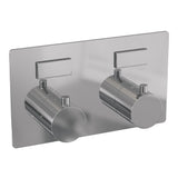BRAUER Chrome Edition thermostatische inbouw regendouche met drukknoppen SET 60 met 30 cm douchekop en plafondarm en 3-standen handdouche en doucheslang en wandaansluitbocht chroom