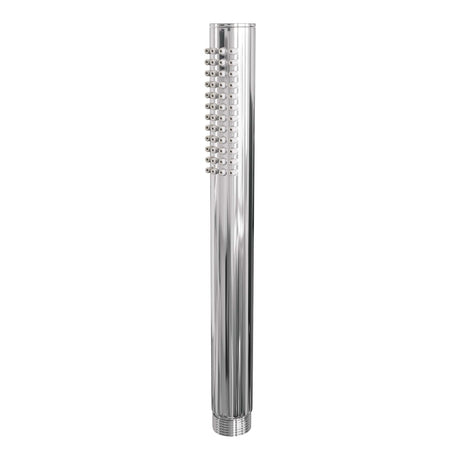 BRAUER Chrome Carving thermostatische inbouw badkraan met drukknoppen SET 03 met uitloop en staaf handdouche en doucheslang en wandaansluitbocht chroom