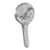 BRAUER Chrome Carving thermostatische inbouw badkraan met drukknoppen SET 04 met uitloop en 3-standen handdouche en doucheslang en wandaansluitbocht chroom