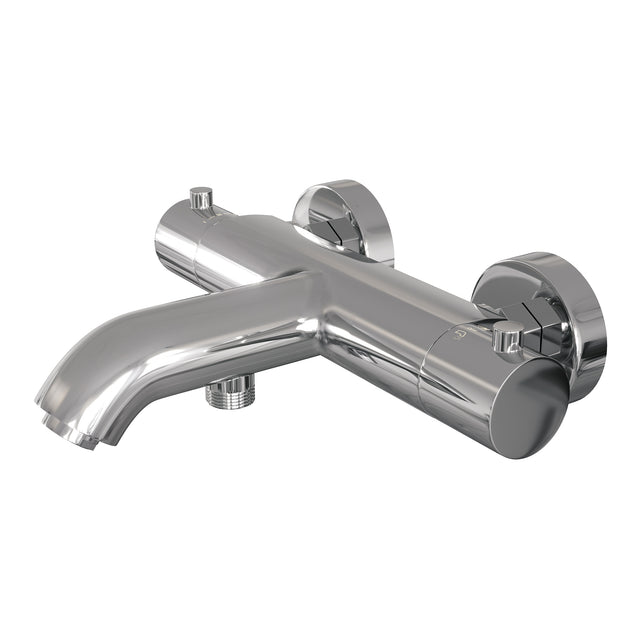 BRAUER Chrome Edition opbouw baddouche thermostaatkraan SET 03 met wandhouder en staaf handdouche en doucheslang chroom
