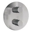 BRAUER Chrome Carving 3-weg inbouwthermostaat rond met in- en afbouwdelen chroom