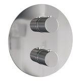 BRAUER Chrome Carving 3-weg inbouwthermostaat rond met in- en afbouwdelen chroom