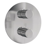 BRAUER Chrome Carving thermostatische inbouw regendouche 3-weg rond SET 86 met 30 cm douchekop en rechte muurarm en staaf handdouche en doucheslang en geÃ¯ntegreerde glijstang chroom 5-CE-304