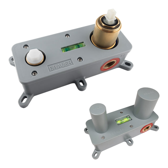 BRAUER Stripe inbouw wastafelmengkraan met gebogen uitloop en afdekplaat model A1 chroom 5-CE-329