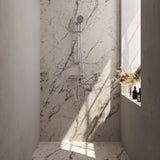 BRAUER Stripe opbouw douche thermostaatkraan SET 02 met glijstang en 3-standen handdouche en doucheslang chroom 5-CE-346