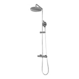 BRAUER Stripe opbouw thermostatische regendouche SET 02 met 25 cm hoofddouche en 3-standen handdouche en doucheslang chroom 5-CE-349