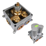 BRAUER Stripe losse inbouwthermostaat met in- en afbouwdelen chroom 5-CE-351