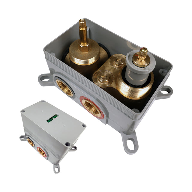 BRAUER Stripe 3-weg inbouwthermostaat rond met in- en afbouwdelen chroom 5-CE-354