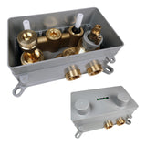 BRAUER Stripe 2-weg inbouwthermostaat met drukknoppen met in- en afbouwdelen chroom 5-CE-355