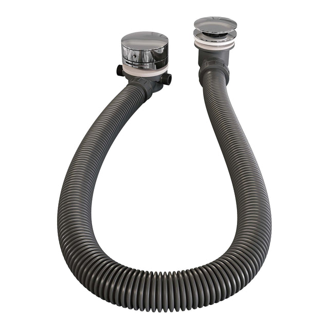 BRAUER Stripe thermostatische inbouw badkraan SET 02 met badvulcombinatie en 3-standen handdouche en doucheslang en wandaansluitbocht chroom 5-CE-360