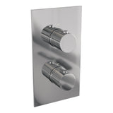 BRAUER Stripe thermostatische inbouw regendouche 3-weg rechthoekig SET 24 met 25 cm douchekop en plafondarm en 3-standen handdouche en doucheslang en geïntegreerde glijstang chroom 5-CE-411
