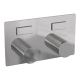 BRAUER Stripe thermostatische inbouw regendouche met drukknoppen SET 27 met 25 cm douchekop en plafondarm en staaf handdouche en doucheslang en wandaansluitbocht chroom 5-CE-417