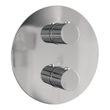 BRAUER Stripe thermostatische inbouw regendouche 3-weg rond SET 39 met 25 cm douchekop en plafondarm en staaf handdouche en doucheslang en wandaansluitbocht chroom 5-CE-441