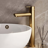 BRAUER Gold Edition verhoogde opbouw wastafelmengkraan model D goud geborsteld PVD