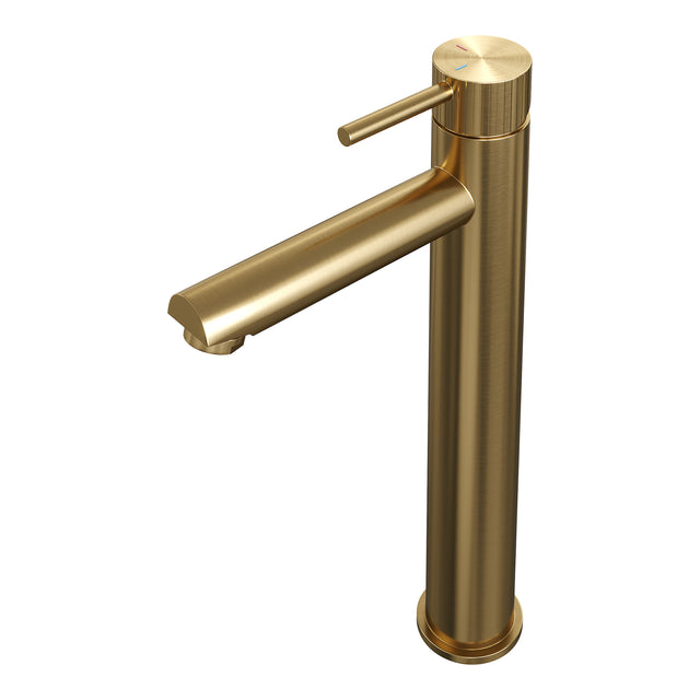 BRAUER Stripe verhoogde opbouw wastafelmengkraan model A goud geborsteld PVD 5-GG-002-HD7