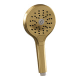 BRAUER Gold Edition opbouw thermostatische regendouche SET 02 met 20 cm douchekop en 3-standen handdouche en doucheslang goud geborsteld PVD