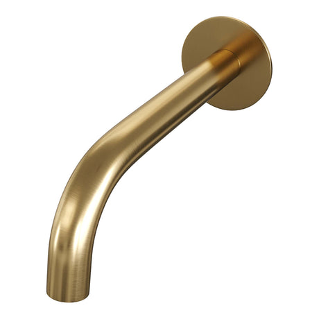 BRAUER Gold Edition thermostatische inbouw badkraan SET 02 met uitloop en 3-standen handdouche en doucheslang en wandaansluitbocht goud geborsteld PVD