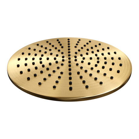 BRAUER Gold Edition thermostatische inbouw regendouche SET 14 met 30 cm douchekop en rechte muurarm en staaf handdouche en doucheslang en geïntegreerde glijstang goud geborsteld PVD