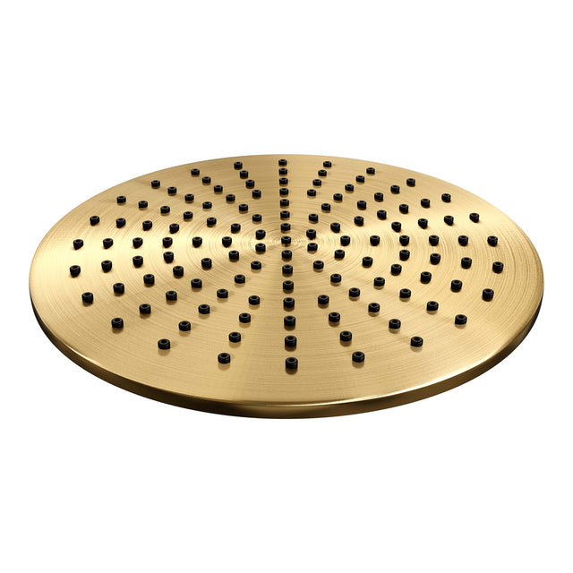 BRAUER Gold Edition thermostatische inbouw regendouche SET 14 met 30 cm douchekop en rechte muurarm en staaf handdouche en doucheslang en geïntegreerde glijstang goud geborsteld PVD
