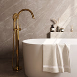 BRAUER Gold Edition vrijstaande badmengkraan SET 02 met 3-standen handdouche en doucheslang goud geborsteld PVD