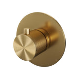 BRAUER Gold Carving losse inbouwthermostaat met in- en afbouwdelen goud geborsteld PVD