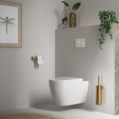 BRAUER Toiletborstelset hangend goud geborsteld PVD 5-GG-151
