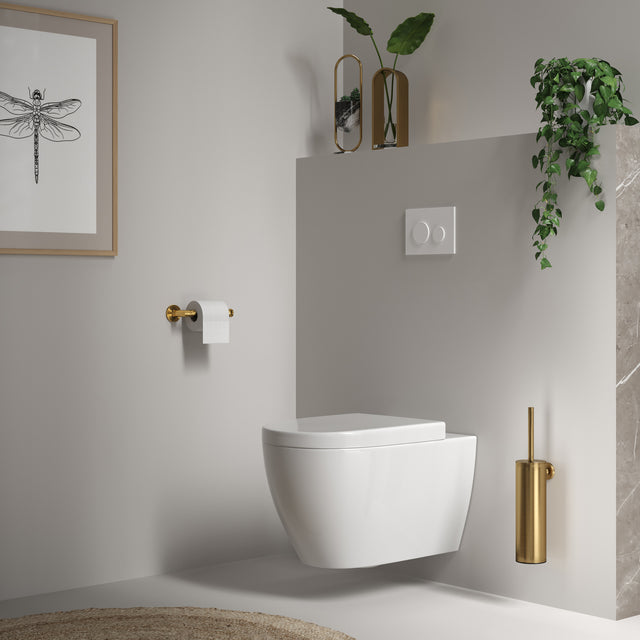 BRAUER Toiletborstelset hangend goud geborsteld PVD 5-GG-151