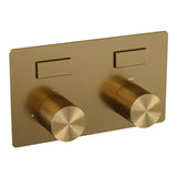 BRAUER Gold Carving 2-weg inbouwthermostaat met drukknoppen met in- en afbouwdelen goud geborsteld PVD