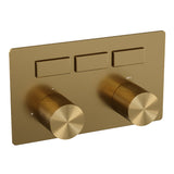 BRAUER Gold Carving 3-weg inbouwthermostaat met drukknoppen met in- en afbouwdelen goud geborsteld PVD