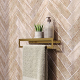 BRAUER Handdoekrek met planchet goud geborsteld PVD 5-GG-226