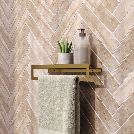 BRAUER Handdoekrek met planchet goud geborsteld PVD 5-GG-226
