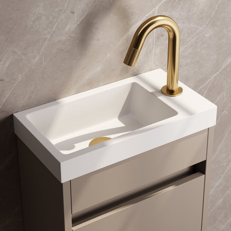 BRAUER Gold Carving opbouw fonteinkraan met gebogen uitloop goud geborsteld PVD 5-GG-321