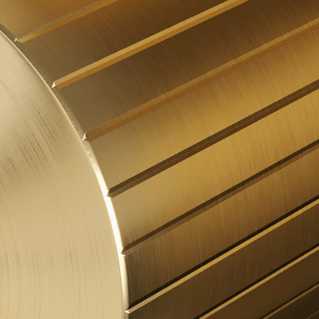 BRAUER Stripe inbouw wastafelmengkraan met gebogen uitloop en afdekplaat model A2 goud geborsteld PVD 5-GG-333