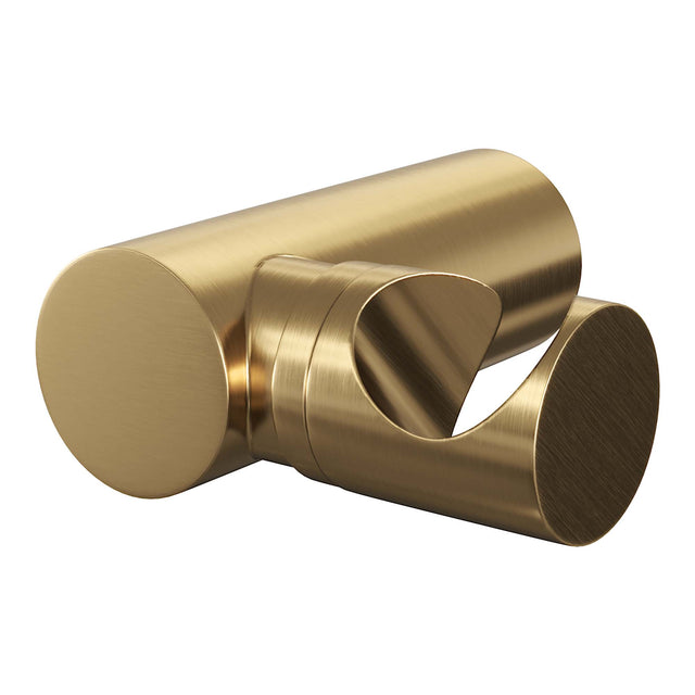 BRAUER Stripe opbouw baddouche thermostaatkraan SET 04 met wandhouder en 3-standen handdouche en doucheslang goud geborsteld PVD 5-GG-343