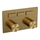 BRAUER Stripe 3-weg inbouwthermostaat met drukknoppen met in- en afbouwdelen goud geborsteld PVD 5-GG-356