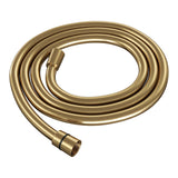 BRAUER Stripe thermostatische inbouw regendouche met drukknoppen SET 28 met 25 cm douchekop en rechte muurarm en 3-standen handdouche en doucheslang en wandaansluitbocht goud geborsteld PVD 5-GG-419