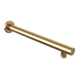 BRAUER Stripe thermostatische inbouw regendouche met drukknoppen SET 31 met 25 cm douchekop en rechte muurarm en staaf handdouche en doucheslang en geïntegreerde glijstang goud geborsteld PVD 5-GG-425
