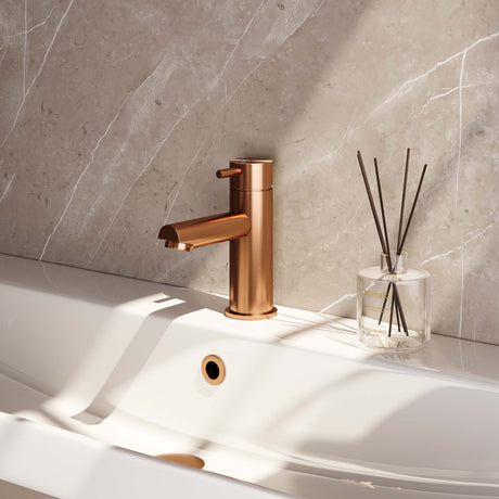 BRAUER Copper Edition lage opbouw wastafelmengkraan model B koper geborsteld PVD